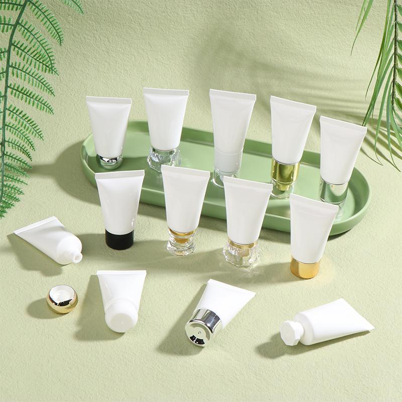 Białe 30G Kosmetyczne Miękkie Tubki Balsam Krem do Rąk Szampon Pojemnik na Płyn Tubka Pusta Butelka Przenośna Podróżna Butelka na Szampon