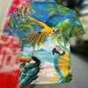 Summer Colorful Pattern 3D Printed Men's Short Sleeve T-shirt Polyester Fiber Fashion Round Neck Outdoor Top