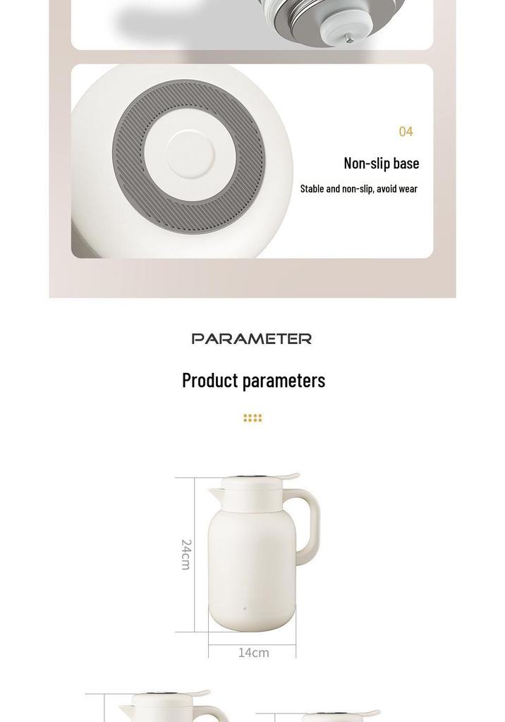 Large Capacity Insulated Stainless Steel Teapot with 316 Inner Liner - High Temperature Resistant for Home Use