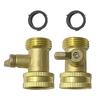 Pack of 2 Solid Brass Garden Hose Shutoff Valves with Long Handle Designs for Easy Water Control and Various Use