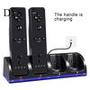4 Anschlüsse Game-Konsole Controller Ladestation für Nintendo Wii U/Wii