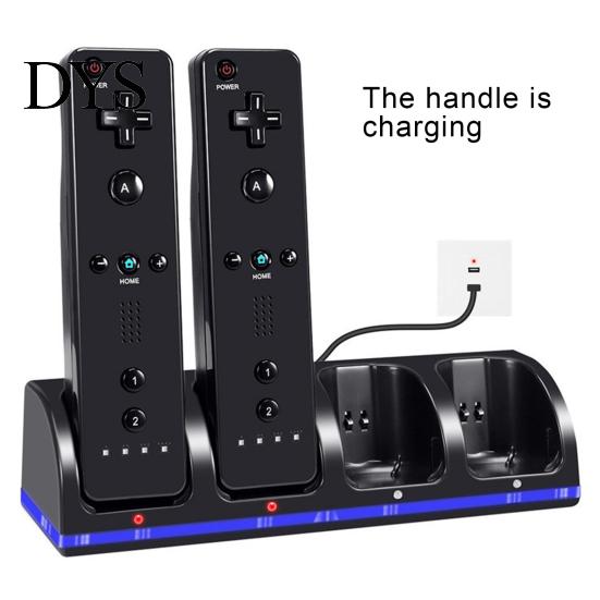 4 Ports Game Console Controller Charging Dock Station for Nintendo Wii U/Wii
