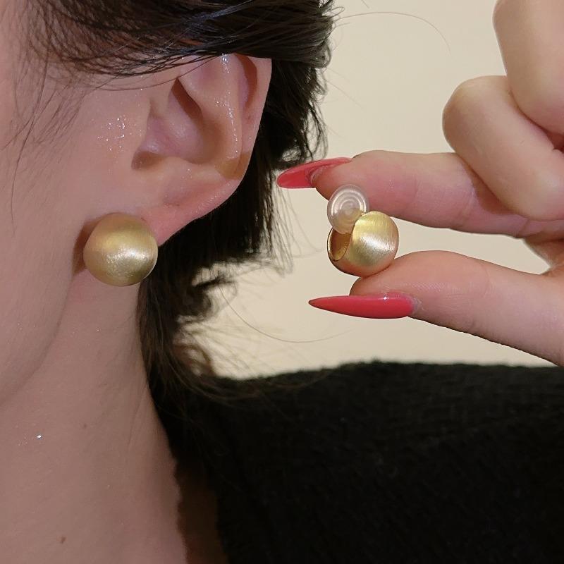 Ohrhaken ohne Ohrloch Mückenduft-Haarnadel, Glatte Oberfläche Sandgestrahlte Kugelohrringe, Schmerzfreier Ohrhaken