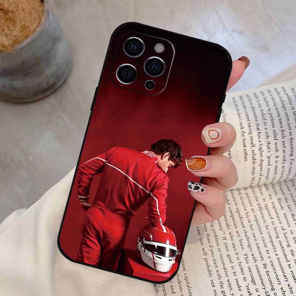 Sports Charles Leclerc Phone Case For iPhone 17, 16,15,14,13,12,11 Plus,Pro Max, Others Soft Black Cover