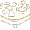 2pcs Stainless Steel Screw Carabiner Lock Connector Heart Oval Fastener Clip Clasps For Jewelry Making DIY Necklace Keychain