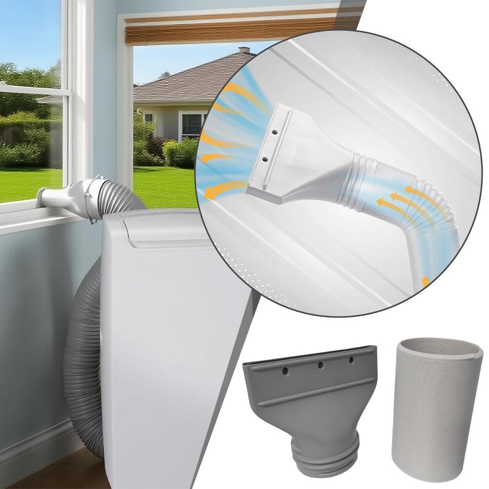 Flat Hose Adapter For Air Conditioning And Exhaust Solutions For Easy Setup With Locking Tabs For Secure Attachment Accessories