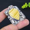 Yellow Aventurine Gemstone Handmade 925 Sterling Silver Pendant 2.25" N9A73