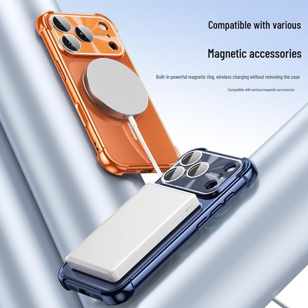 Instantly Transform Into Apple 17 Pro Max Magnetic Phone Case with Four-Corner Drop Protection for iPhone 16 and Matte AG Finish for iPhone 15