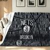 Brooklyn Nets Logo Print Flannel Blanket High Quality Warm Comfortable Cover for All Seasons Perfect for Gifts Home Decor
