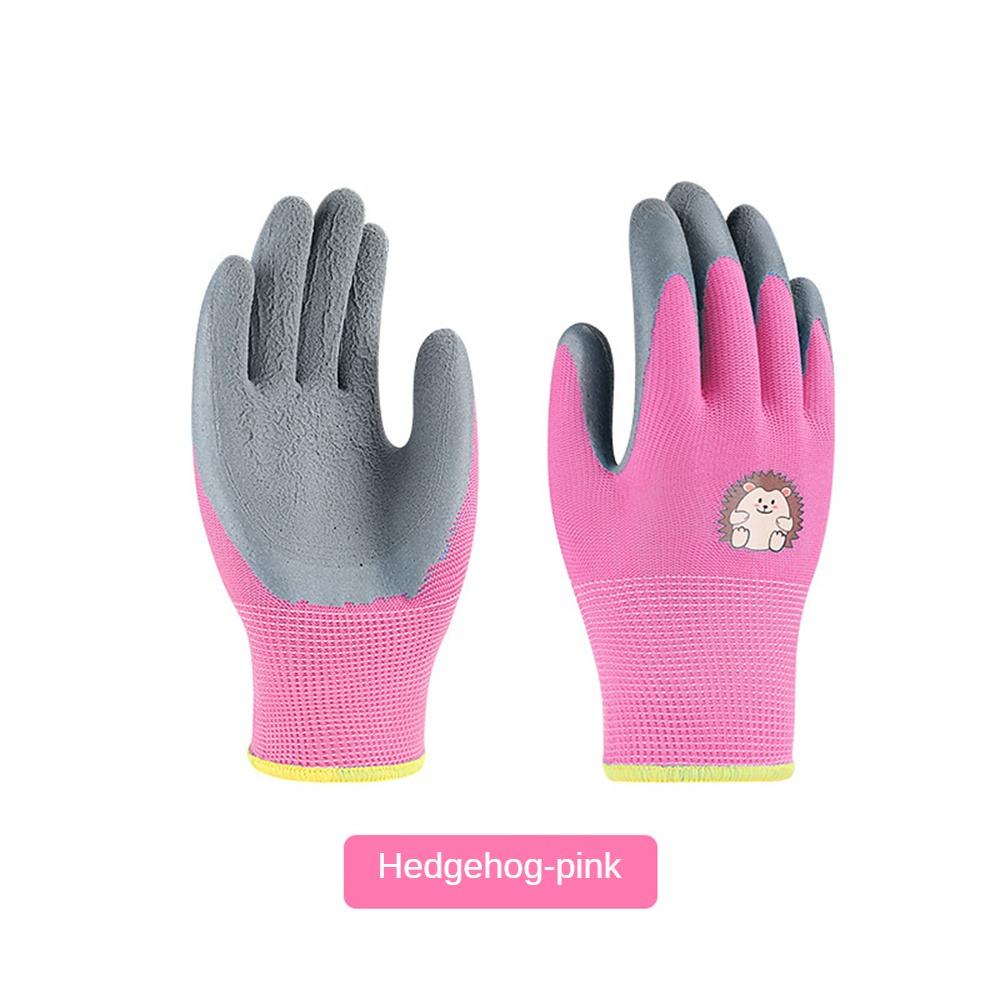Thickened Childrens Latex Gloves Non-slip Garden Tools Gardening Gloves Durable Childrens Fun Protective Gloves Cartoon