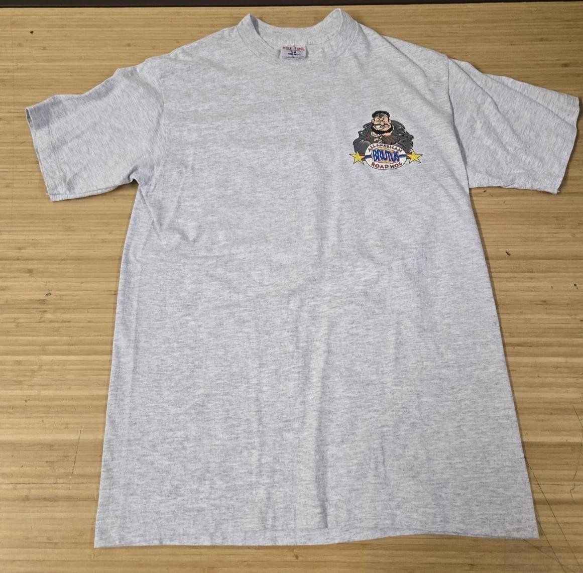 

Vintage Brutus Road Hog Shirt Mens Large Gray Tee Jays Biker Motorcycle 80s S