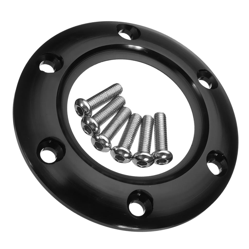 6 Bolts 70mm Stee Wheel Center Black