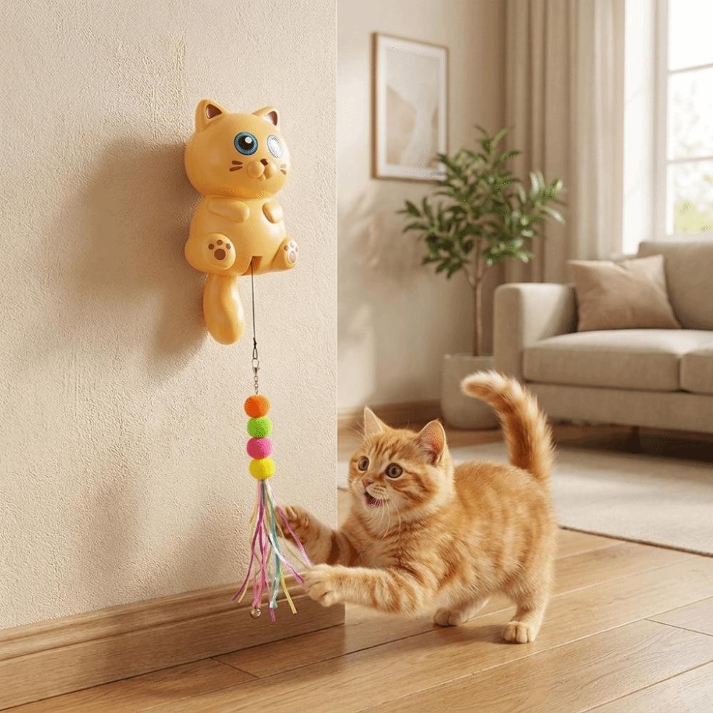Smart Electric Cat Toy Retractable Hanging Door Cat Toy Durable Kitten Teasing Toy Indoor Cat