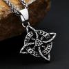 Neues Herren Wikinger Valknut Halskette Edelstahl Nordisch Keltisches Knoten Anhänger Mode Amulett Schmuck Party Geschenke Dropshipping