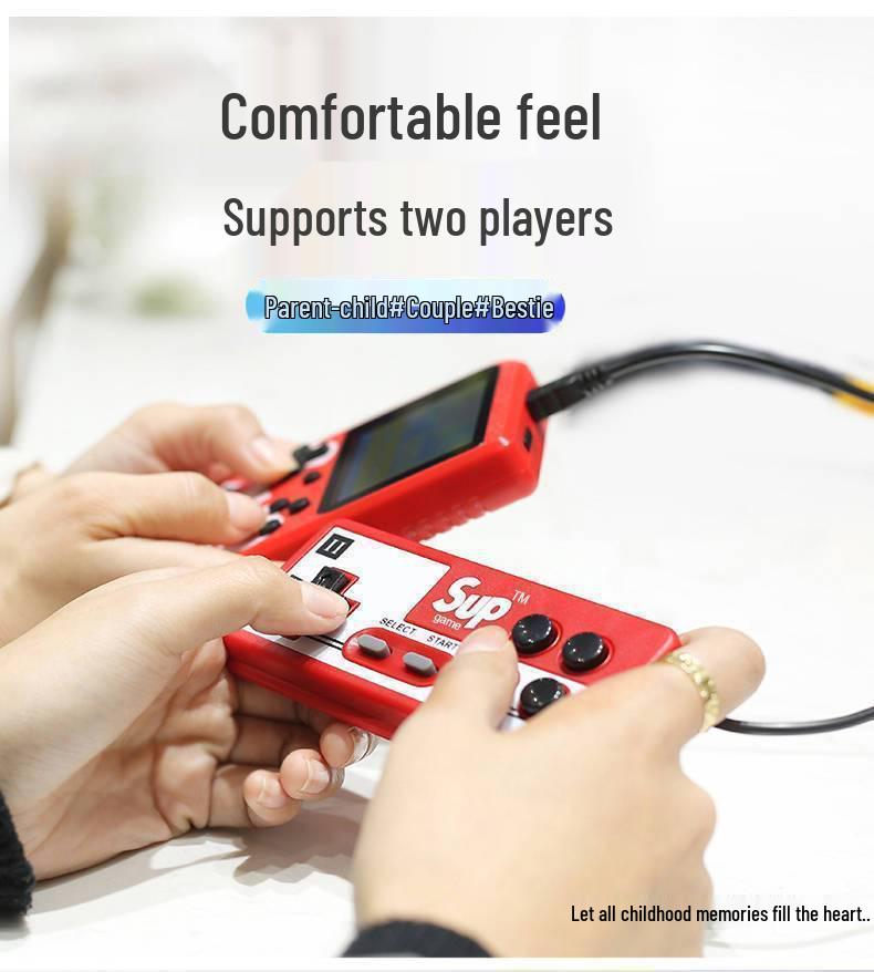 Handheld Retro Game Console SUP: Single/Double Player, 500 Classic Games, Mini, Rechargeable.