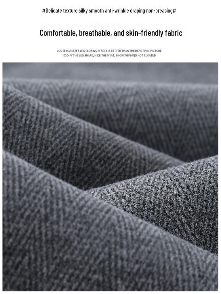 Women's High-Waisted Fleece-Lined Wool Wide-Leg Pants - Winter Slimming Casual Floor-Length.