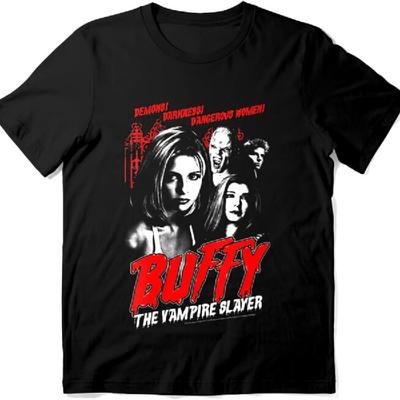 Herren Damen Shirt Buffy The Vampire T-Shirt für Feiertag Vatertag Muttertag T-Shirt Mehrfarbig