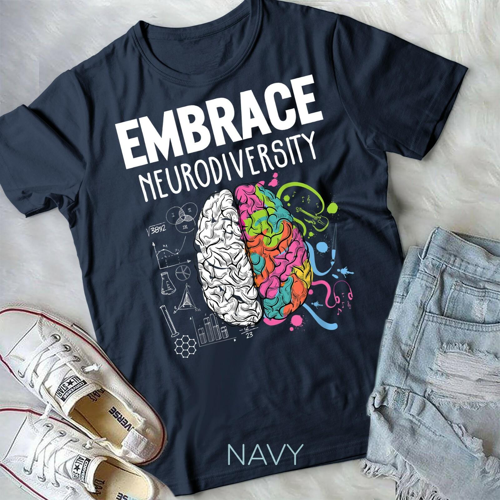 Embrace Neurodiversity Brain Shirt Unisex Youth T-shirt S