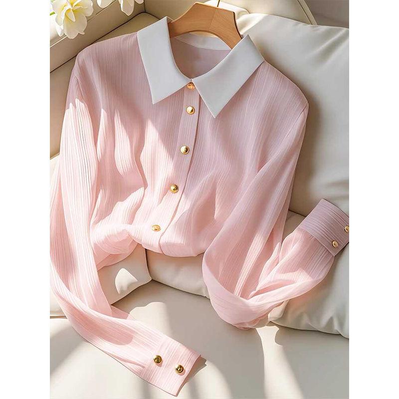 

Beautiful and Unique Women s 2024 Early Autumn New Pink Dopamine Shirt Jacket for Women s Spring and Autumn Styles S розовый