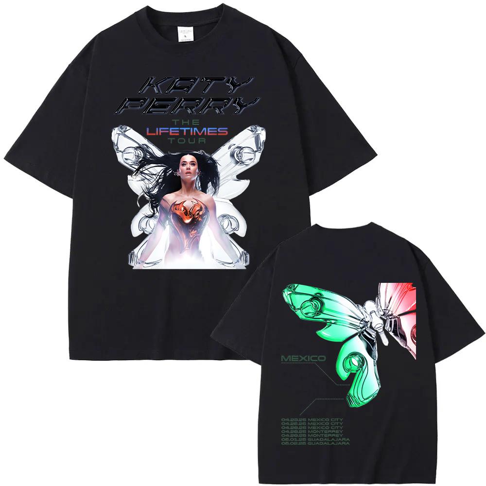 

Katy-Perry The Lifetimes Tour T-shirts 2025 New Fashion T-shirt Women Men Clothing Summer Cotton Tees Harajuku Aesthetic Tshirts 4XL