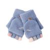 Fashionable Women's Half Finger Autumn and Winter New Style Thick Warm Yarn Knitted Cute Flip Cover with Missing Fingers