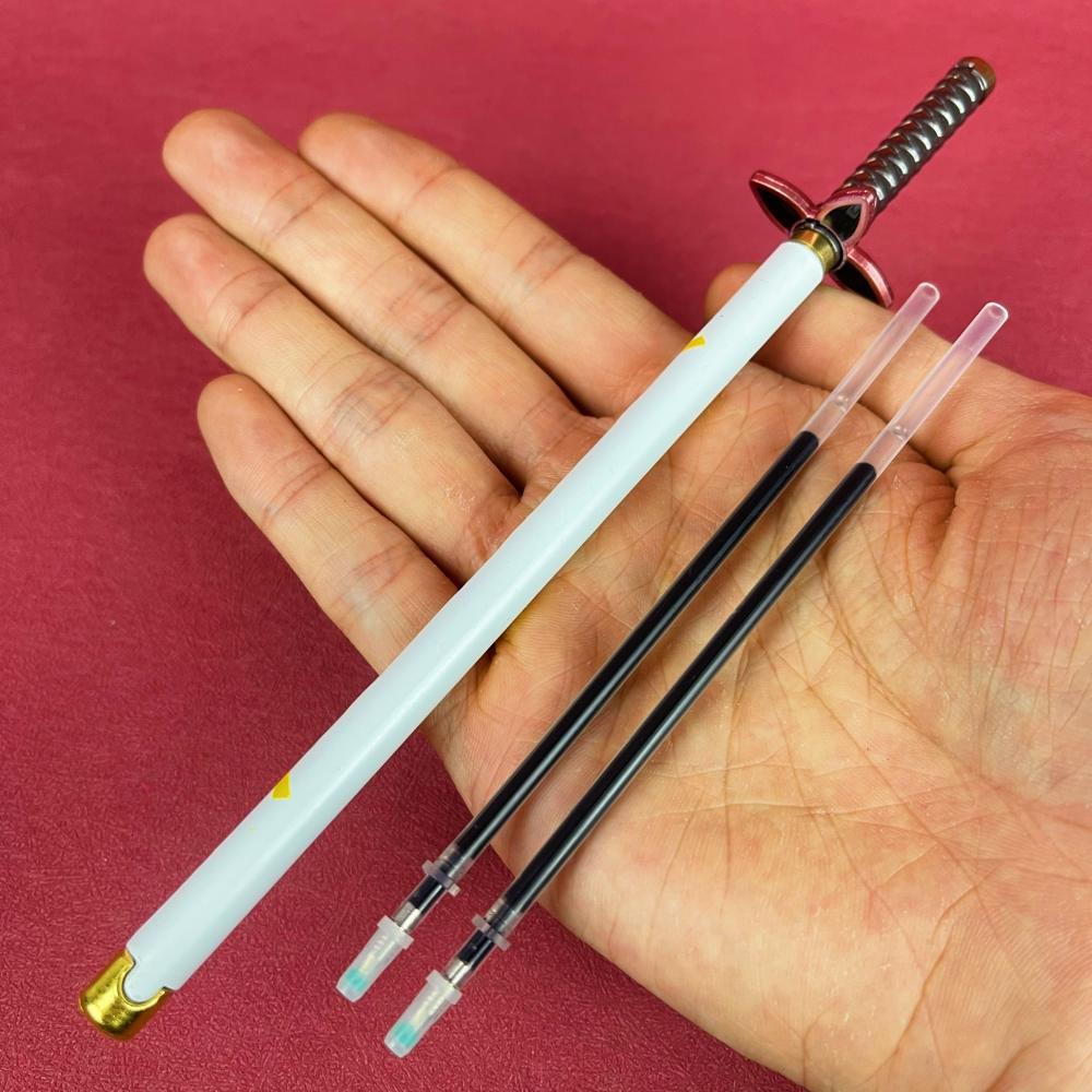 

7.8inch Anime Demon Slayer Katana Ballpoint Pen Metal Shinobu Sword Samurai Sabre Japanese Katana Anime Tanjirou Ball Pen Present