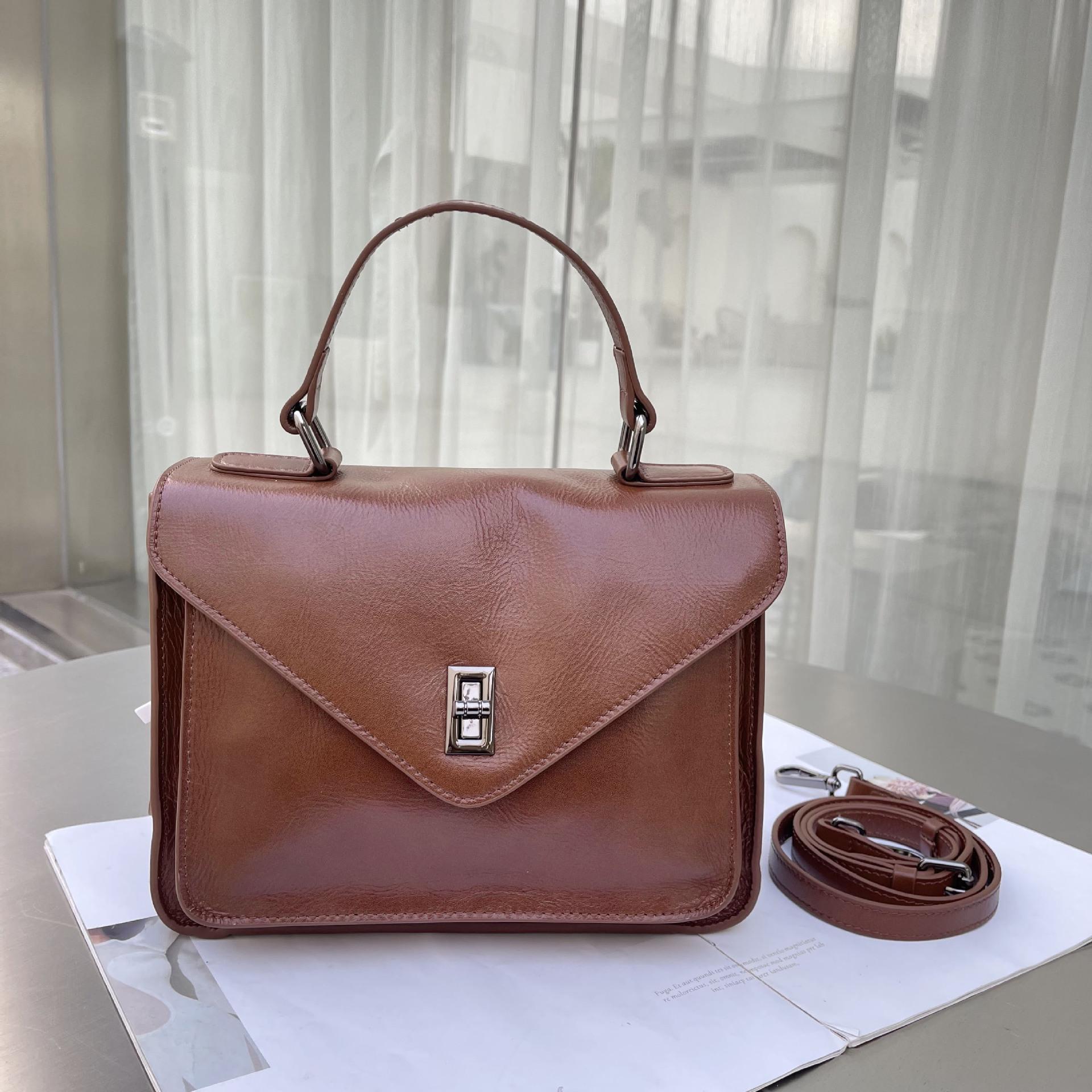 

Women s Vintage Genuine Leather Crossbody Bag - Vegetable Tanned Cowhide Messenger Handbag 24cm (L) x 9cm (W) x 18cm (H)