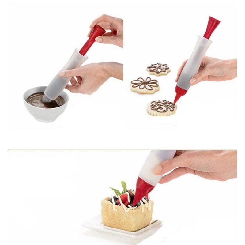 Silikonowe pióro do pisania żywności Czekoladowe pióro do dekorowania Formy do ciasta Kremowy kubek Naczynia kuchenne Narzędzia kuchenne
