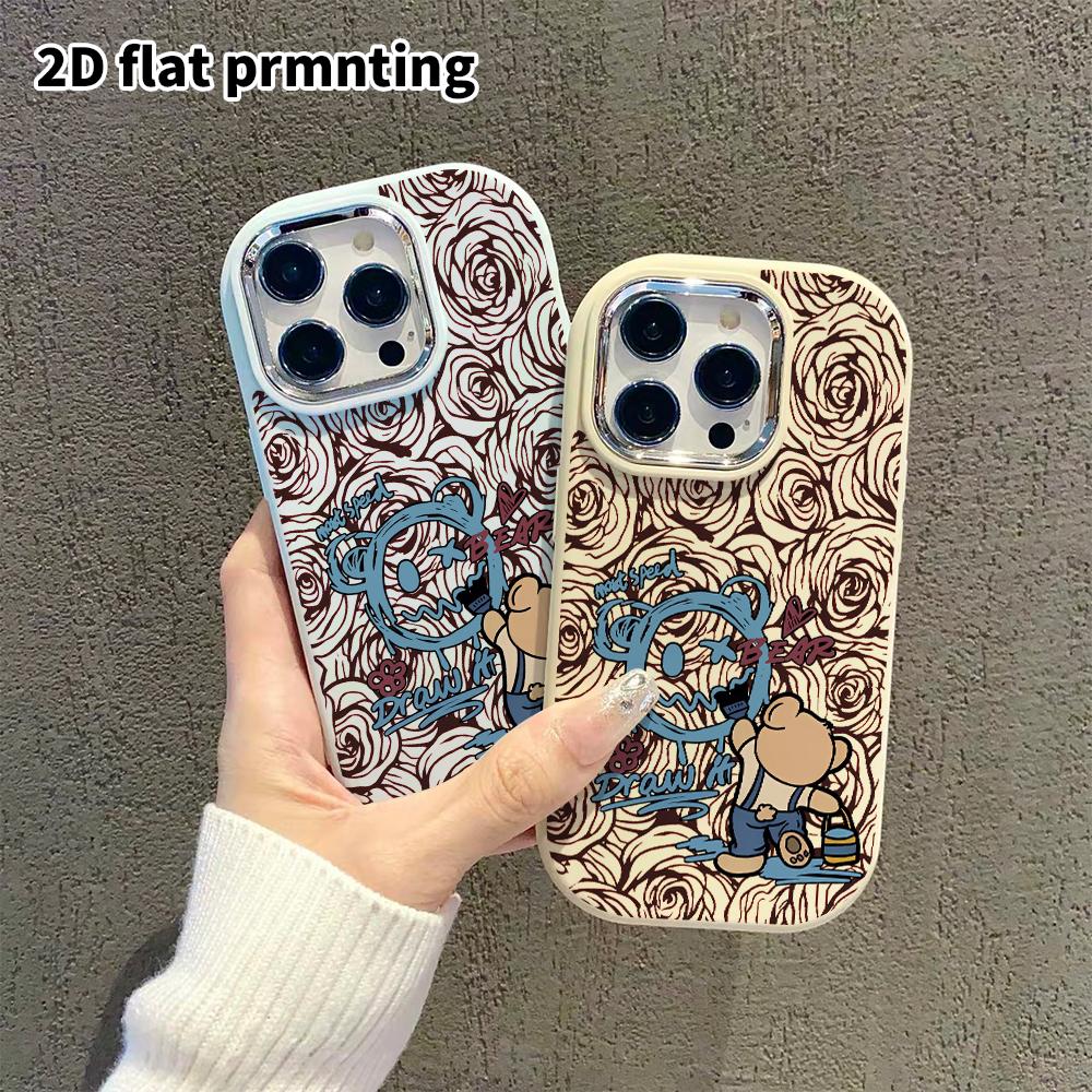 Phone Case: 2D flat design suitable for iPhone 18 17 16 15 14 13 Pro protective case, couple style, street fashion, Christmas and Halloween gift
