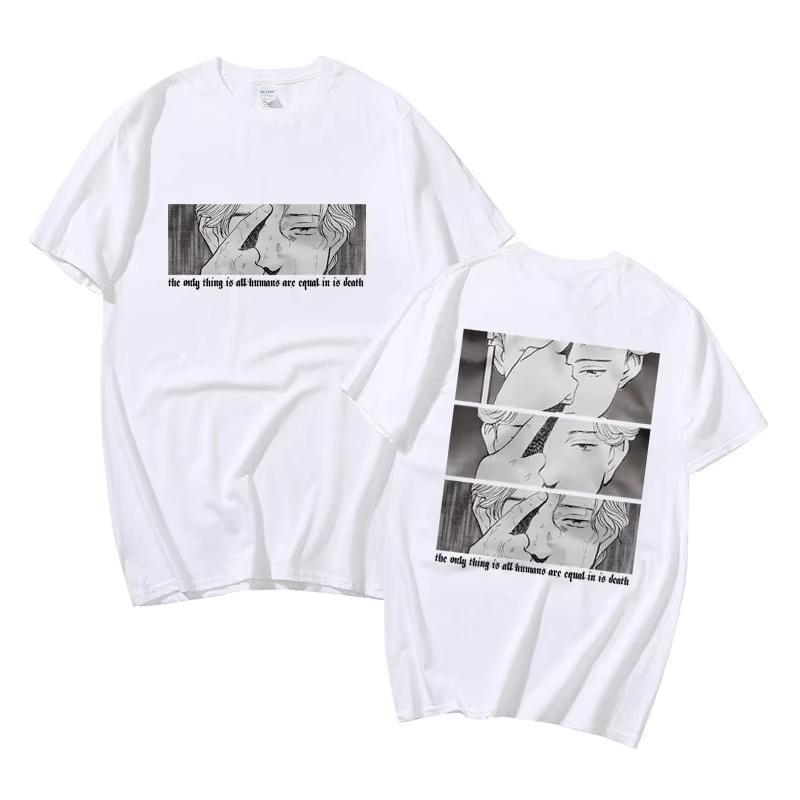 

New Men T-shirt Anime Monster Naoki Urasawa T Shirt Vinland Saga Tshirt The Onlg Thing Is All Humans Are Equal In Is Denth Te... S разноцветный