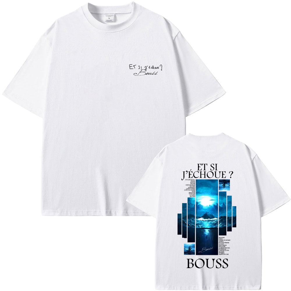 Rapper BoussEt Si Jechoue Album Graphic Tshirt Men Women Hip Hop Fashion Pop Music Tshirts Male Casual Cotton Vintage T Shirt