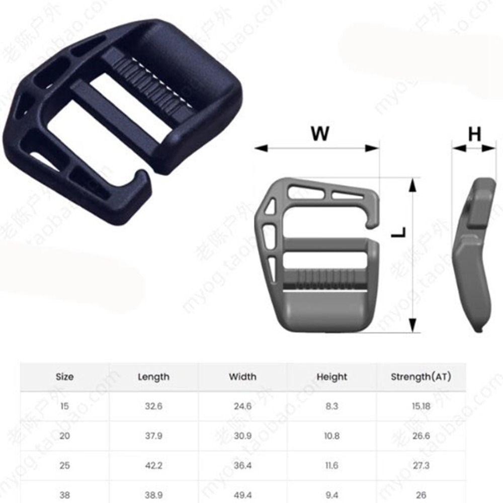 2pcs Plastic Webbing Strap Buckle 20/25/38mm Outdoor Camping Tool Release Hook  Sport Bag Parts