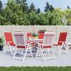 VidaXL Garden Chair Cushions High Back Set of 6 Red Fabric 314110