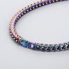 316L Stainless Steel Round Foxtail Chain Necklace for Men Women 8/10Mm Hip Hop Colorful Chunky Party Jewelry