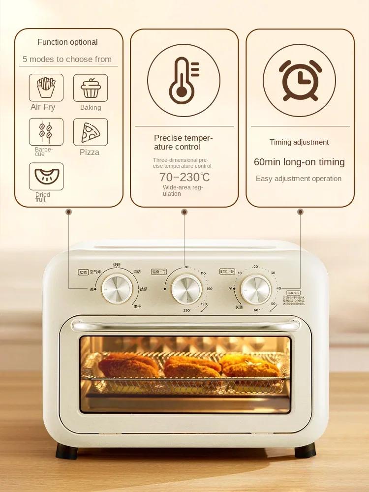 Forno Friggitrice ad Aria Domestica Macchina Integrata Forno a Ventola Cottura Forno Elettrico Multifunzione PT1210