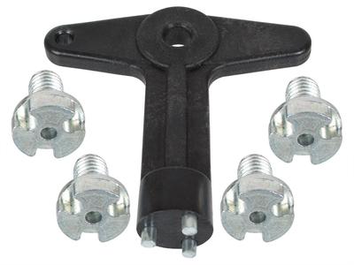 Renault Clio II III Laguna II Megane I II Modus Scenic II Schlüssel + 4 Schrauben für Radkappen SET KURZE VERSION 18 MM