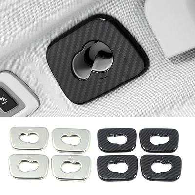Para Volvo XC60 2018 2019 2024 Interior do carro Gancho de teto Moldura de cobertura Tira de acabamento Fibra de carbono Cor ABS Adesivo de moldagem interna