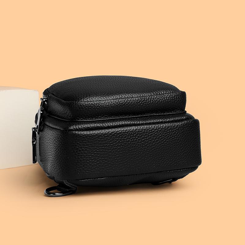 Minimalist Genuine Leather Business Casual Chest Bags Unisex Qality Men's Bag Convenient Daily Travel Small Single Bag