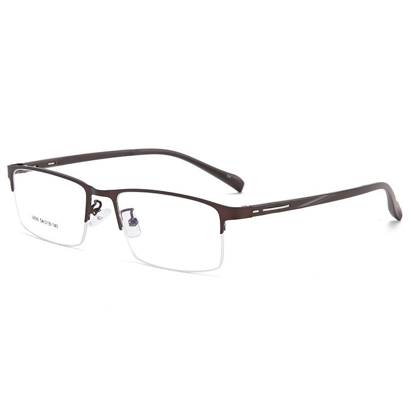 Ultra-Light Men's Retro Half-Rim Glasses Frame