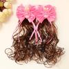 2Pcs Wavy Kids Hairpin Wig Cute Wig Braid Hairpin Hair Accessories Children Hair Clip  Girls