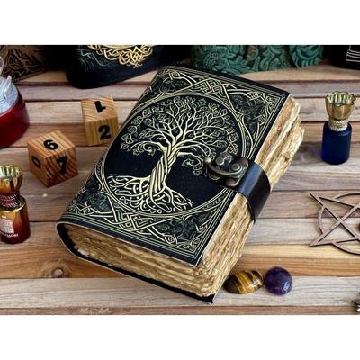 New Leather Journal Tree of Life - Beautiful Journal For Sketches Book Traveling Book Blank Spell Book