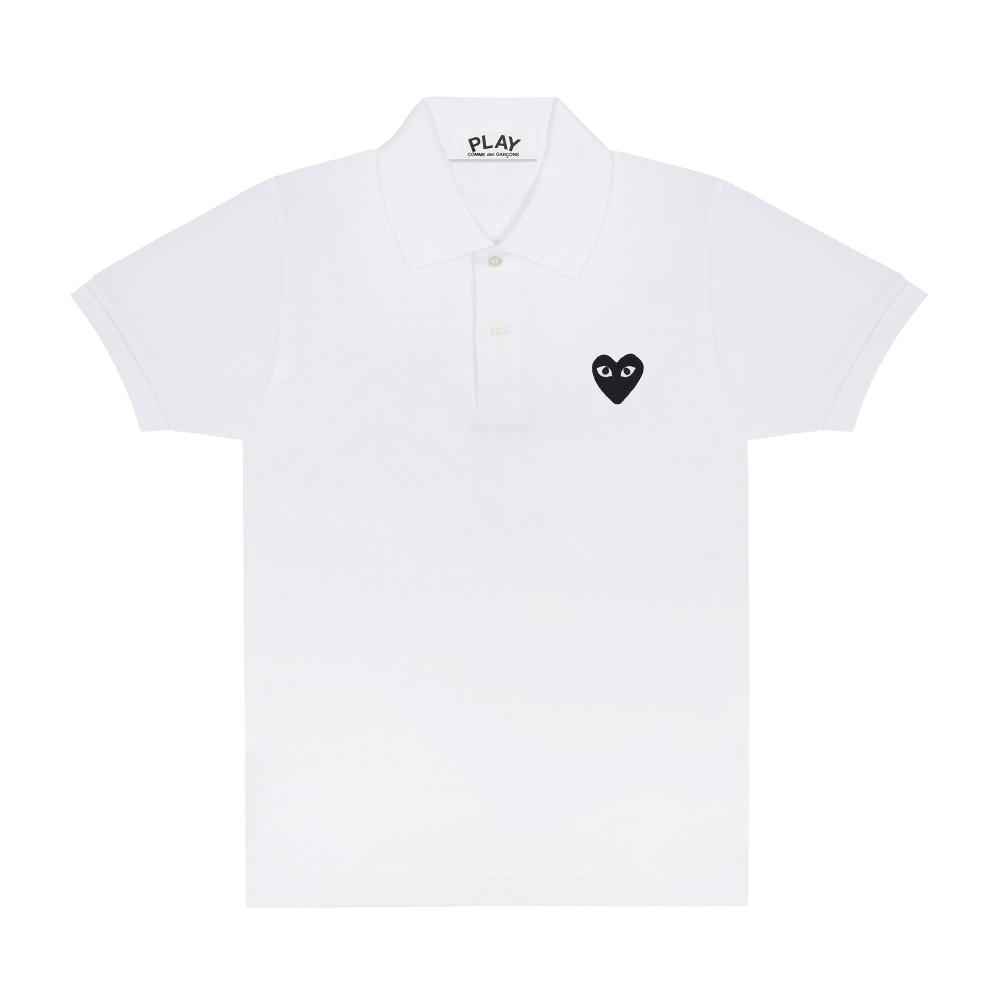 Play Comme Des Gar Ons Men Polo Shirt White