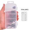 50Pcs/Box Barbed Treble Fishing Hook Iron Three Claw Fishhook Triple Fishing Hook  Fishing Tool