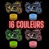 Lampe de chevet 3d led moto routière, veilleuse changement de couleurs, lampe tactile bureau et chambre motard passionés moto
