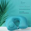 Available: Press-Type Inflatable U-Shaped Travel Neck Pillow for Airplanes and Lunch Breaks.