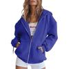 Felpa con zip metallica unisex transfrontaliera - Colore tinta unita, Giacca Autunno/Inverno