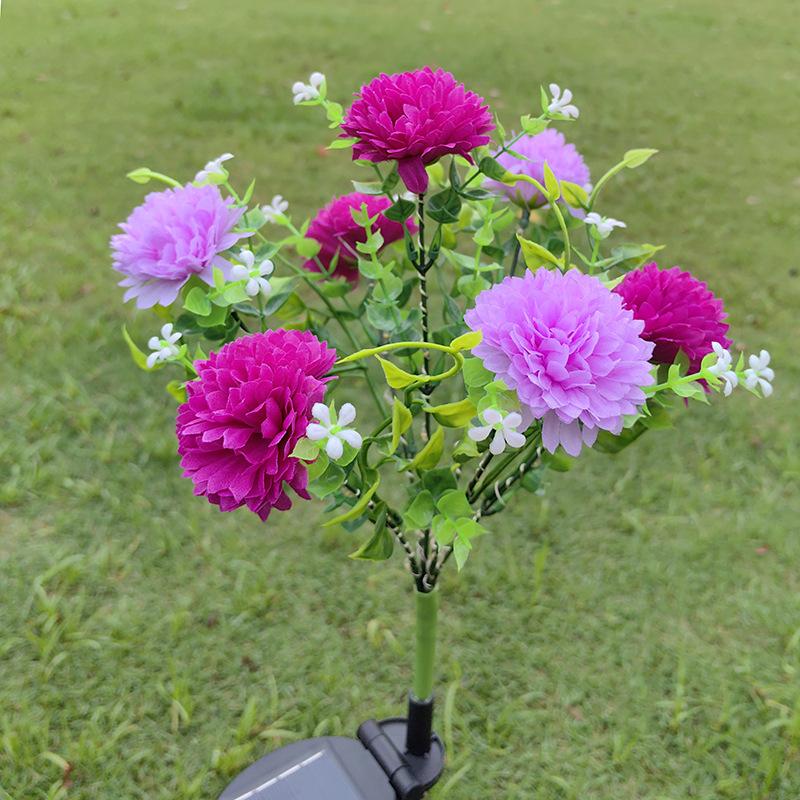 

2025 Новый светильник в виде цветка сирени на солнечной батарее, украшение для сада и двора, светодиодный грунтовый светильник с рассеянным светом 1pcs