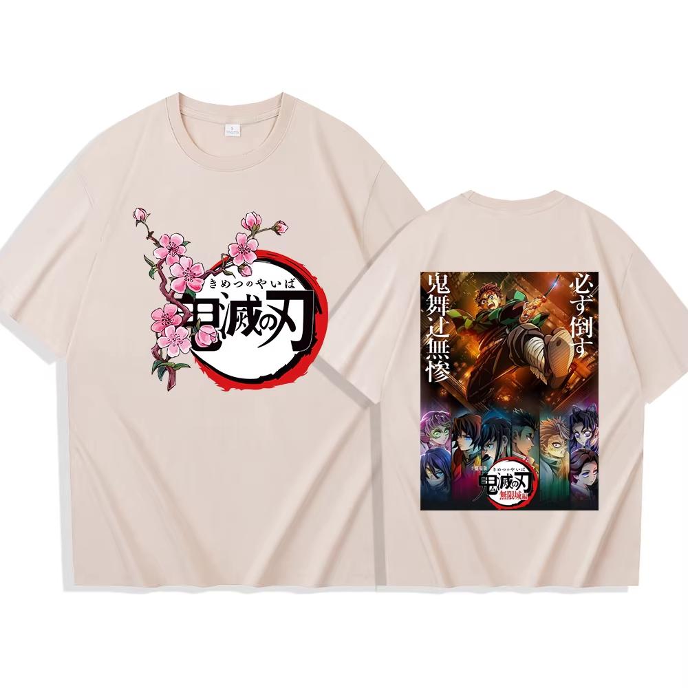 New Fashion Japanese Anime Demon Slayer Women's Men Cotton Printed T Shirt Harajuku O Neck Streetwear Unisex Tops for Fans Gift