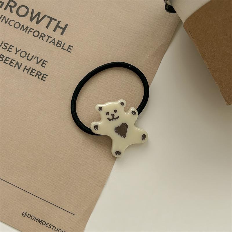 Adorable Cartoon Heart Bear Hair Tie & Band Set
