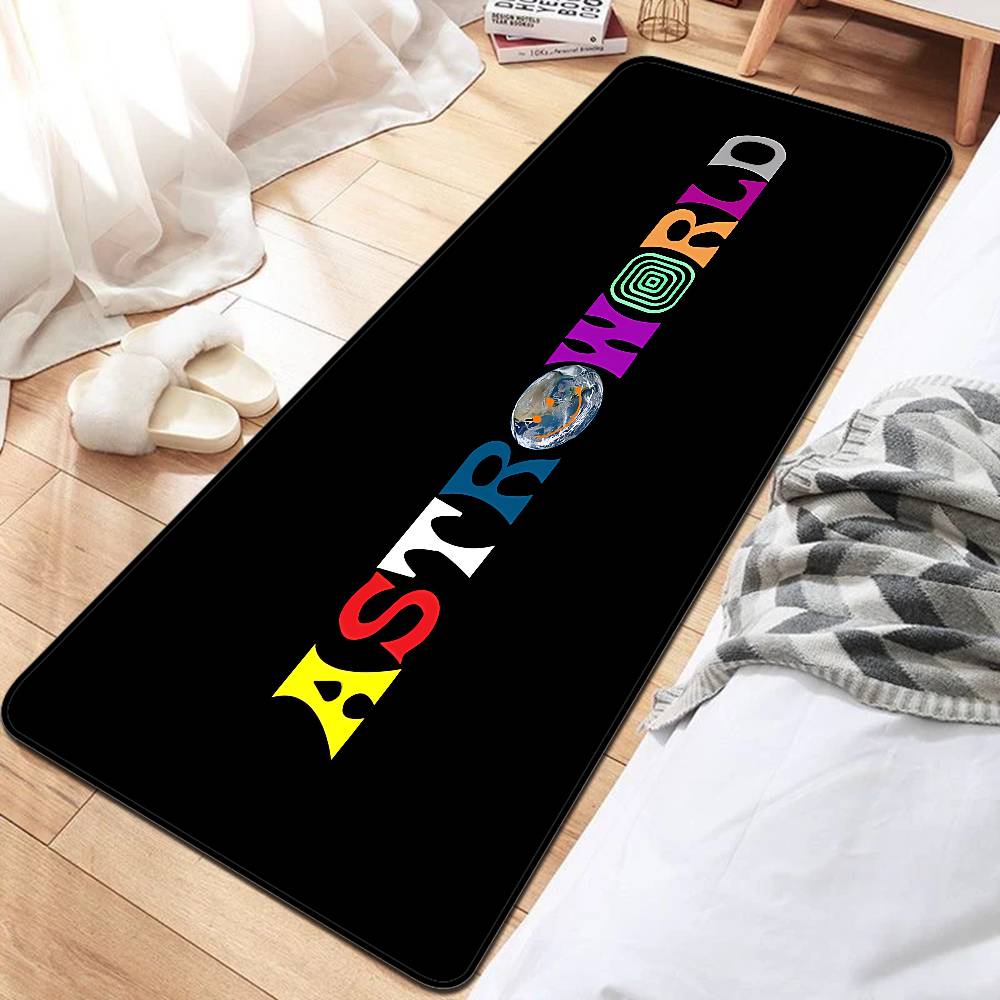 

T-Travis S-Scott A-Astroworld Floor Carpet Kids Room Bedroom Decoration Balcony Anti-Slip Doormat Living Room Hotel Decor Mat 50x80cm